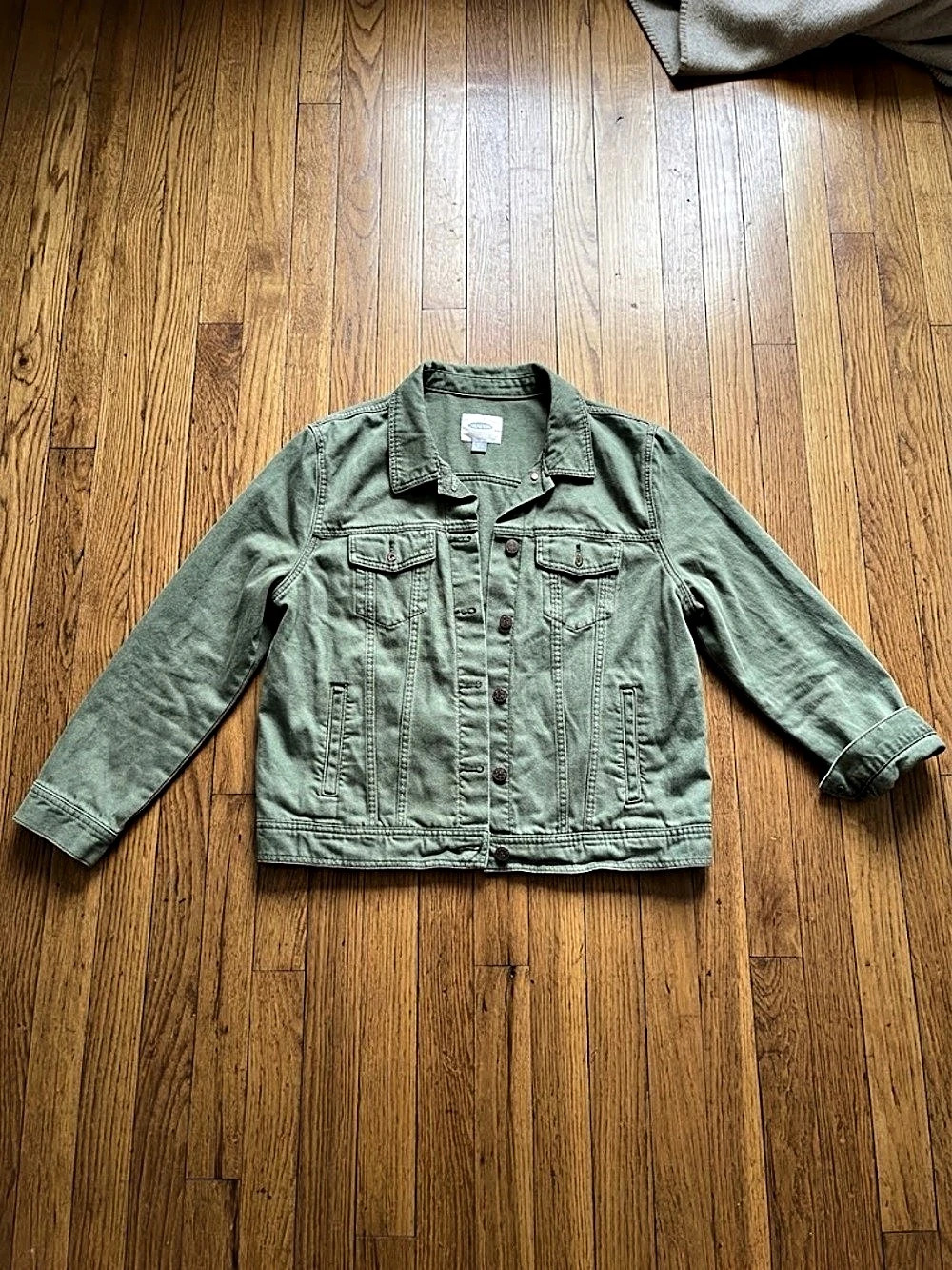 XL Old Navy Olive Green Non-Stretch Jean Jacket for Women